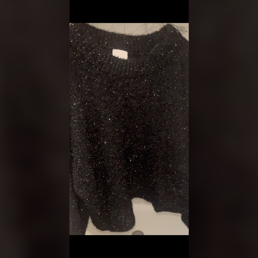 Black H&M Sparkly Party Winter Sweater